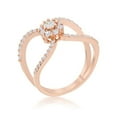 thumbnail image 1 of Joyce 0.4 CT Cubic Zirconia Rose Gold Delicate Floral Wrap Ring - Size 9, 1 of 1