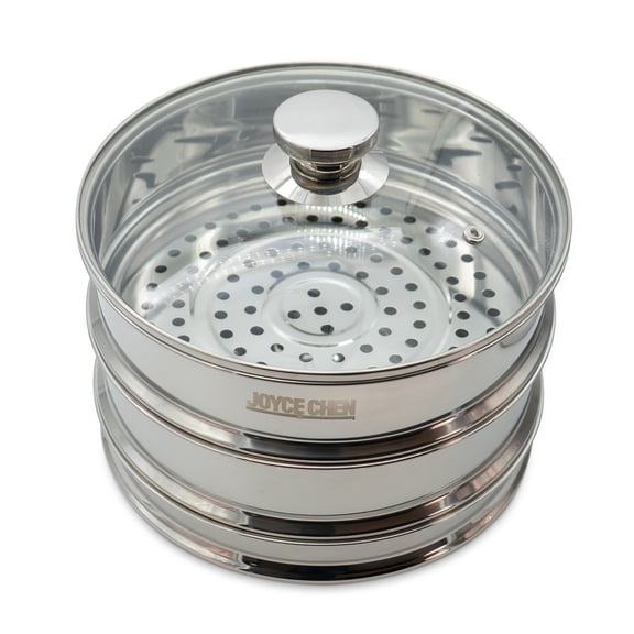 Joyce Chen 2-Tier Stainless Steel Steamer, 10-inch