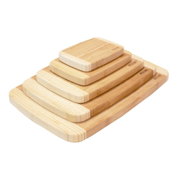 Joyce Chen Burnished Bamboo Cutting Board Bundle, 5 pack