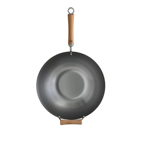 Joyce Chen Classic Series 14-In. Carbon Steel Wok with Birch Handles