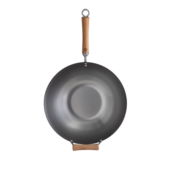 Joyce Chen Classic Series 14-In. Carbon Steel Wok with Birch Handles
