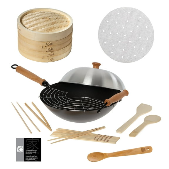 Joyce Chen Professional Series Nonstick 14" Wok Bundle, 13 piece