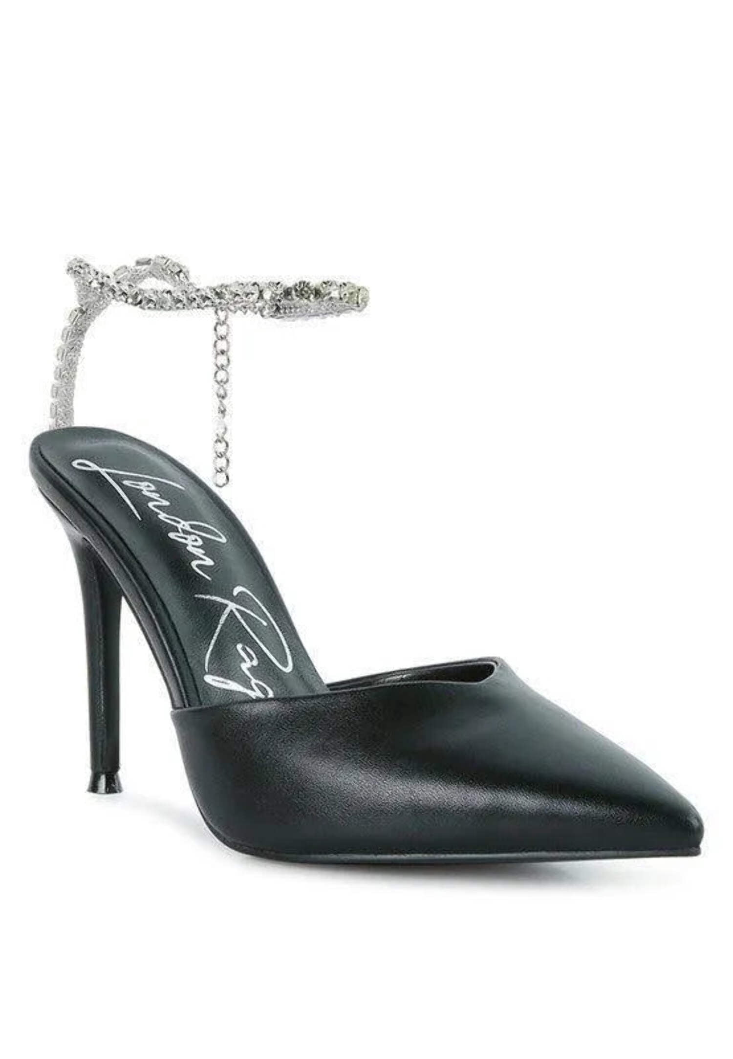 Joyce High Heeled Rhinestone Mule Sandals - Walmart.com