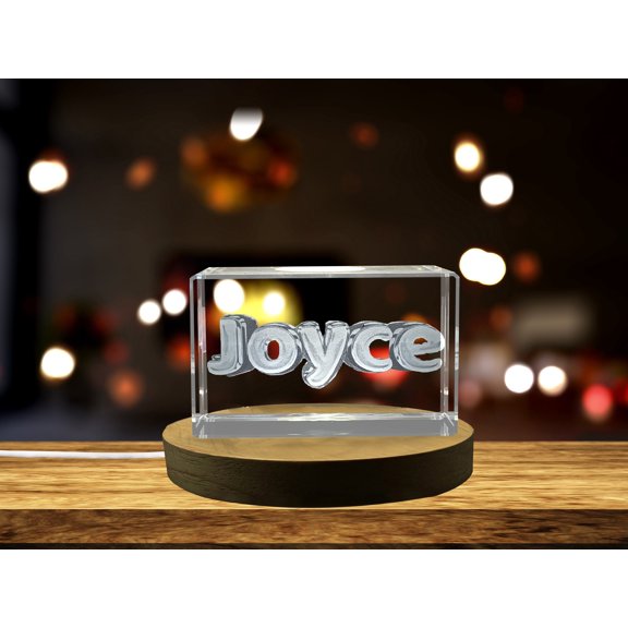 Joyce | Names Art 3D Engraved Crystal