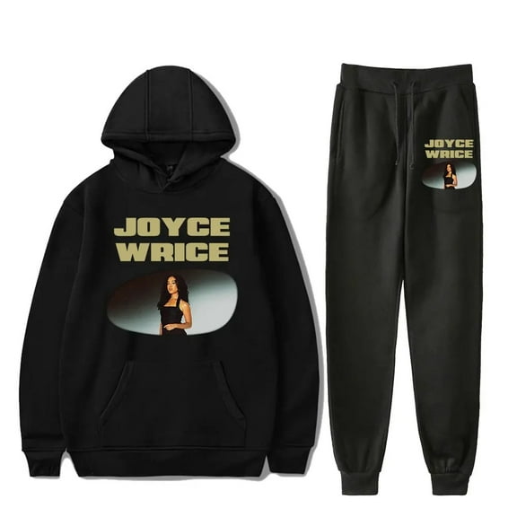 Joyce Wrice Logo Vintage 90s PULLOVER HOODIE Merch Hoodies Set Men Women Hoodies Pants Two-Piece