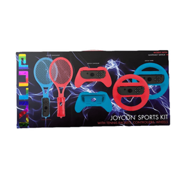 Joycon Sports Nintendo Switch Controller grips Rackets wheels Red/Blue