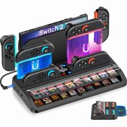 Joycons Charging Dock For Nintendo Switch 2 with 4 Joy-Con Fast Charging & 20-Game Slot Storage