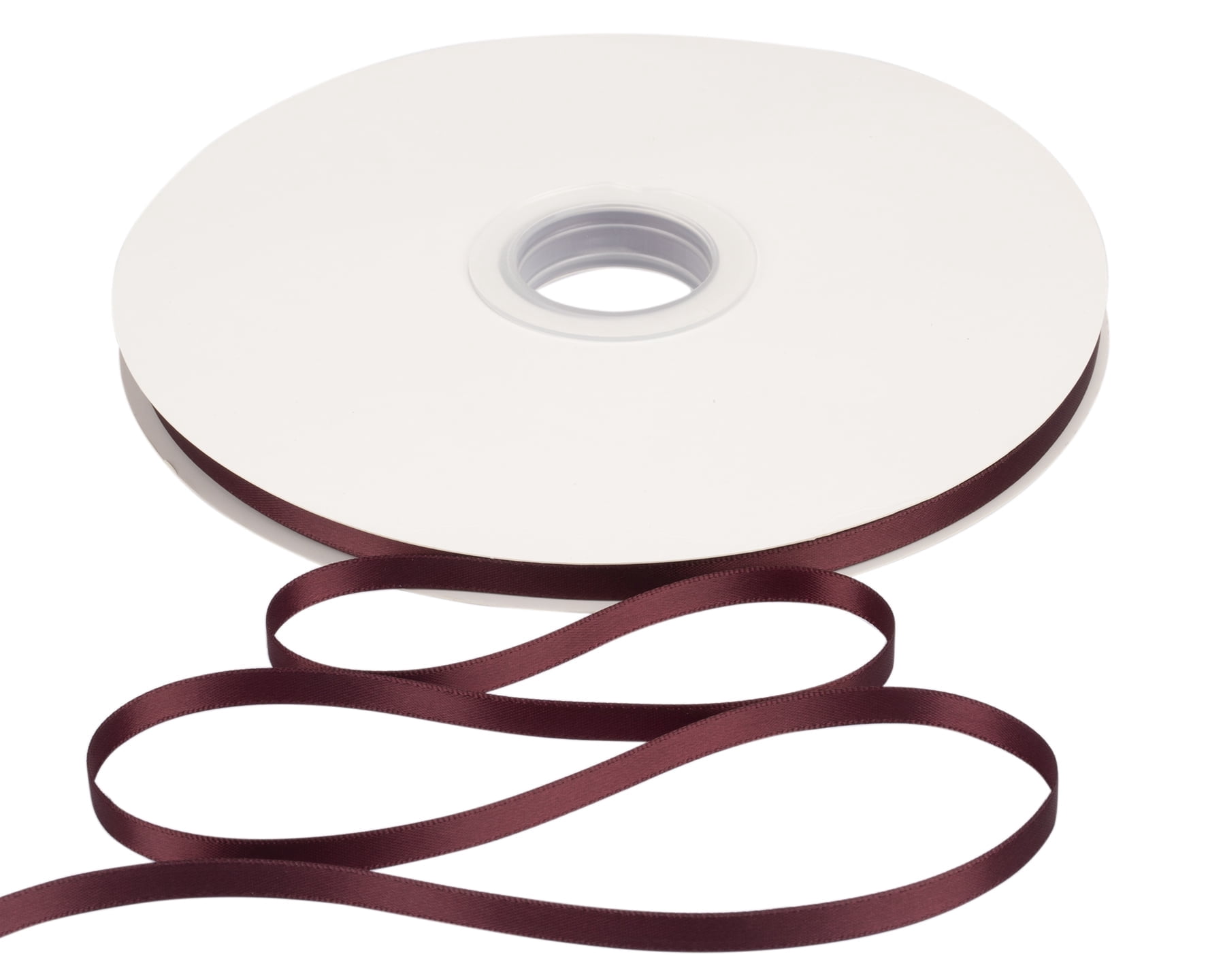 Cdf Ribbon Joycrosso 1/4 Inch Burgundy Solid Satin Ribbon, 100 Yards Double Faced ...