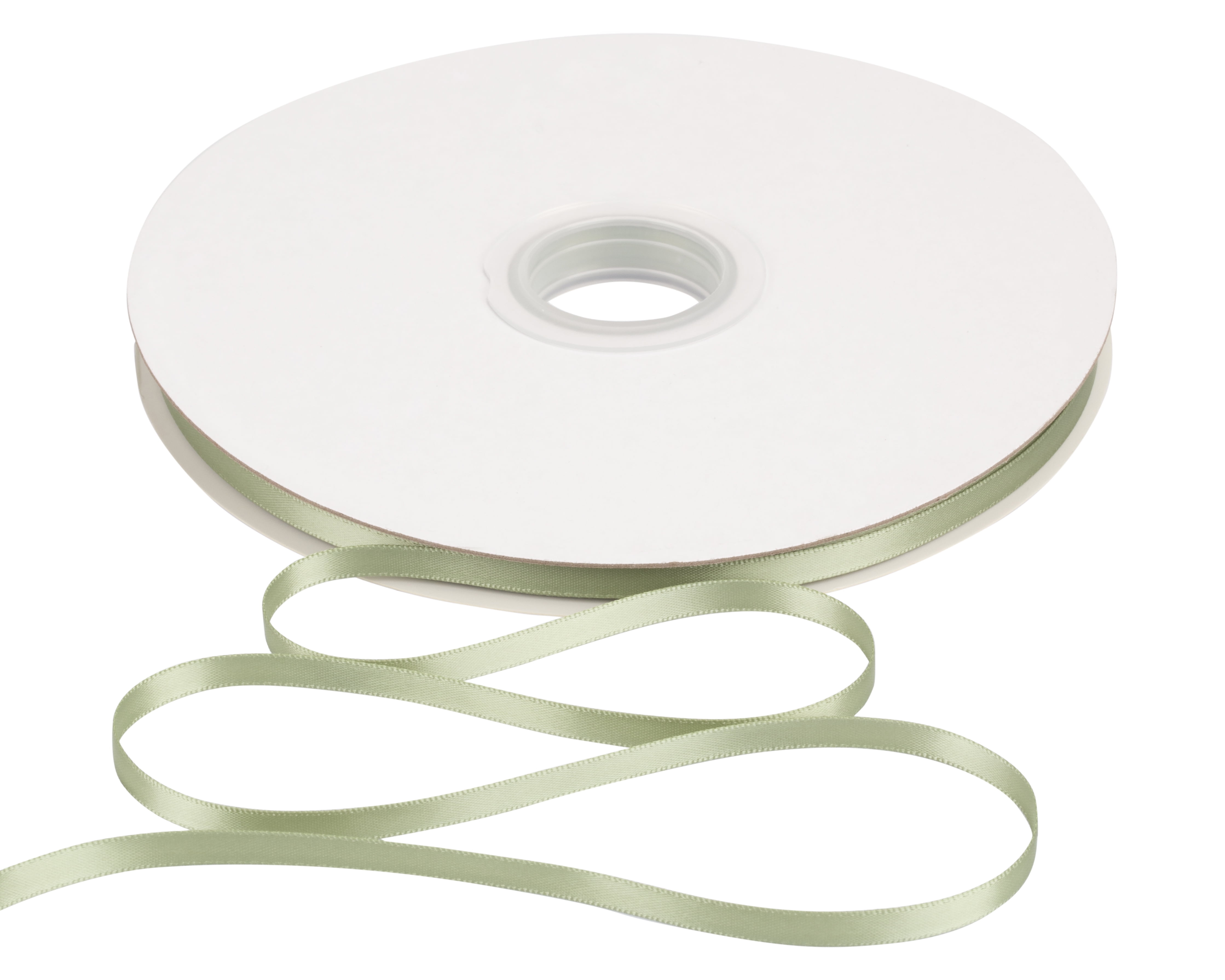 Joycrosso 1/4 Inch Spring Moss Solid Satin Ribbon, 100 Yards Double ...