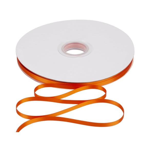 Joycrosso 1/4 Inch Torrid Orange Solid Satin Ribbon, 100 Yards Double Faced Satin for Gift Wrapping Floral Bouquets Wedding Party Decoration