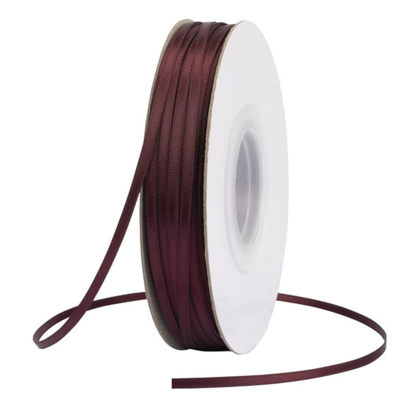 Joycrosso 1/8 Inch Burgundy Solid Satin Ribbon, 100 Yards Double Faced Satin for Gift Wrapping Floral Bouquets Wedding Party Decoration