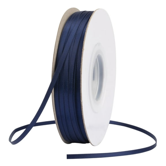 Joycrosso 1/8 Inch Navy Solid Satin Ribbon, 100 Yards Double Faced Satin for Gift Wrapping Floral Bouquets Wedding Party Decoration