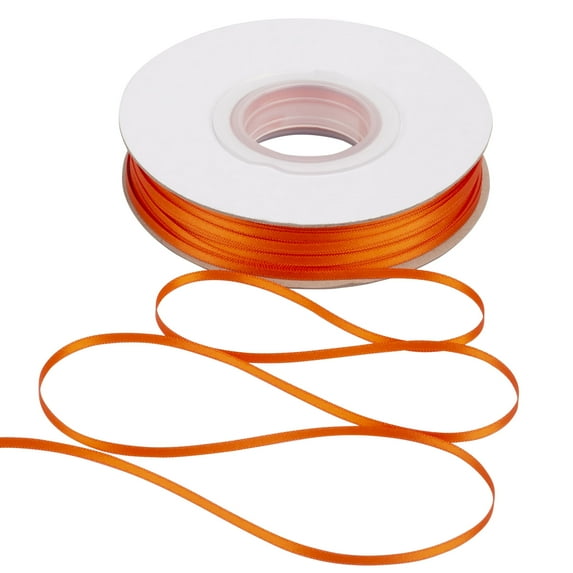 Joycrosso 1/8 Inch Torrid Orange Solid Satin Ribbon, 100 Yards Double Faced Satin for Gift Wrapping Floral Bouquets Wedding Party Decoration