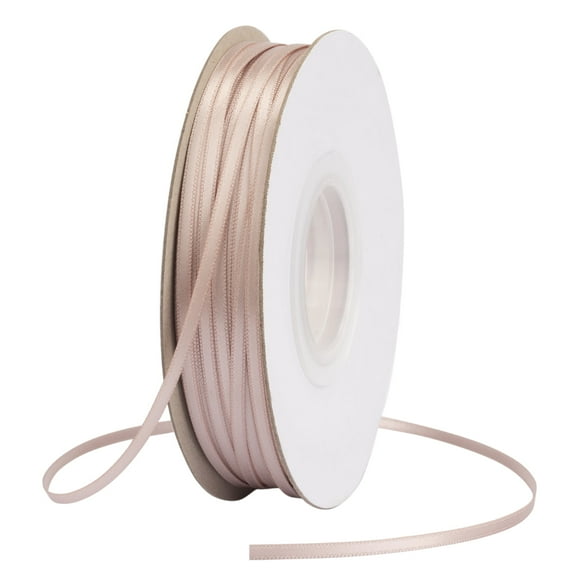 Joycrosso 1/8 Inch Vanilla Solid Satin Ribbon, 100 Yards Double Faced Satin for Gift Wrapping Floral Bouquets Wedding Party Decoration