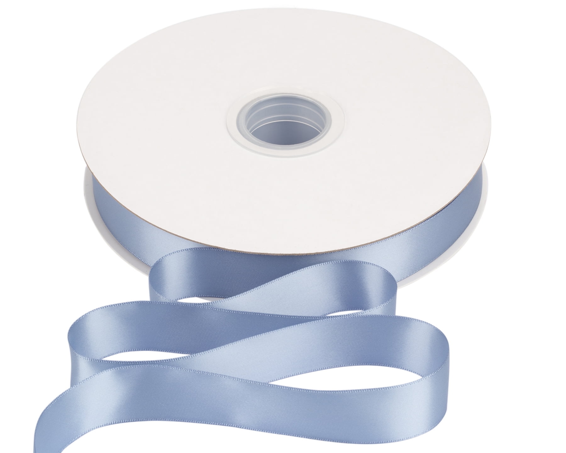 Joycrosso 1 Inch French Blue Solid Satin Ribbon, 100 Yards Double Faced ...