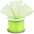 thumbnail image 1 of Joycrosso 2.5 Inch Key Lime Wired Organza Ribbon - 20 Yards Sheer Decorative Ribbon for Gift Wrapping, Wedding Decor, Christmas Tree, Crafts & DIY Projects, 1 of 6