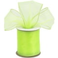 thumbnail image 1 of Joycrosso 4 Inch Key Lime Wired Organza Ribbon - 20 Yards Sheer Decorative Ribbon for Gift Wrapping, Wedding Decor, Christmas Tree, Crafts & DIY Projects, 1 of 6
