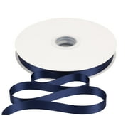 Joycrosso 5/8 Inch Navy Solid Satin Ribbon, 100 Yards Double Faced Satin for Gift Wrapping Floral Bouquets Wedding Party Decoration