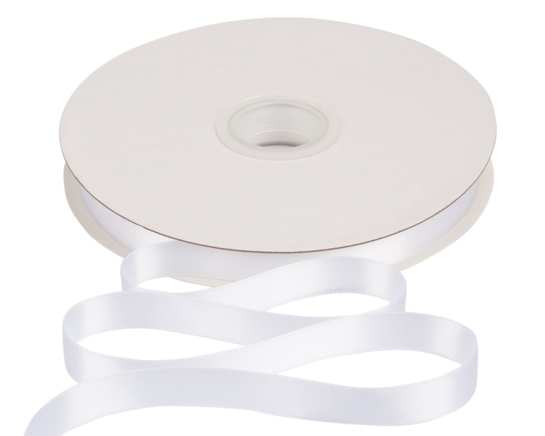 Joycrosso, Satin Ribbon, 5/8 Inch White, 100 Yards Double Faced ...