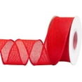 thumbnail image 1 of Joycrosso Burlap Wired Edge Ribbon 1.5 inch x 10 Yards, Red, Ideal for Crafting, Gift Wrapping, Wreath, Christmas Tree, and Rustic Wedding Decorations, 1 of 4
