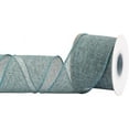 thumbnail image 1 of Joycrosso Burlap Wired Edge Ribbon 2.5 inch x 10 Yards, Teal, Ideal for Crafting, Gift Wrapping, Wreath, Christmas Tree, and Rustic Wedding Decorations, 1 of 4