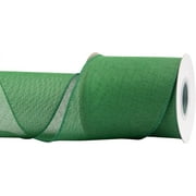 Joycrosso Burlap Wired Edge Ribbon 4 inch x 10 Yards, Forest Green, Ideal for Crafting, Gift Wrapping, Wreath, Christmas Tree, and Rustic Wedding Decorations
