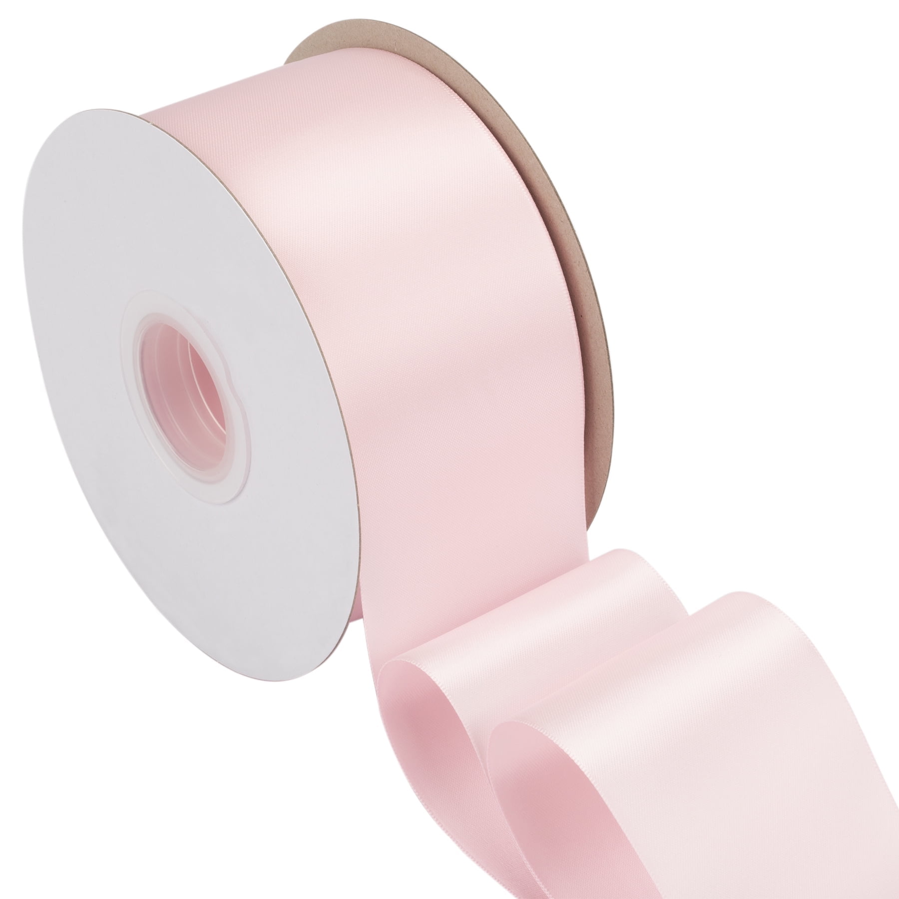 Joycrosso Lt. Pink Ribbon 2 1/2 Inch Wide Thick Fabric Ribbon, 50 Yards ...