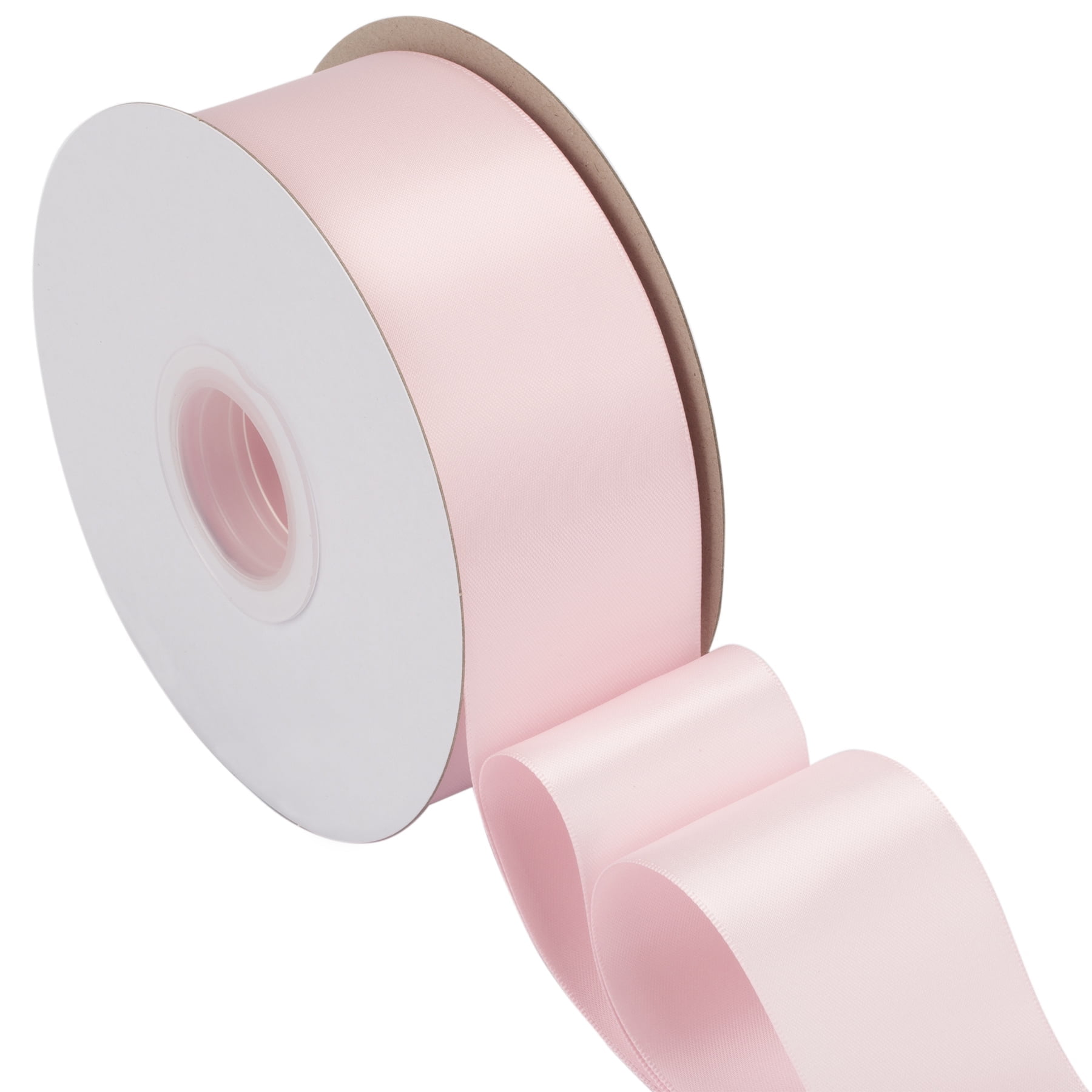 Joycrosso Lt. Pink Ribbon 2 Inch Wide Thick Fabric Ribbon, 50 Yards ...