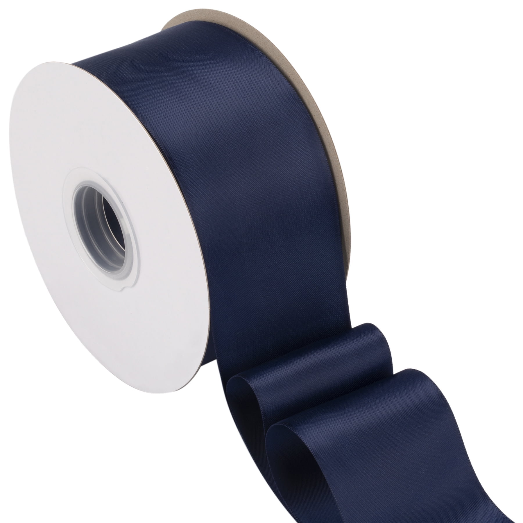 Extra Large Ribbons Joycrosso Navy Ribbon 2 1/2 Inch Wide Thick Fabric Ribbon, 50 Yards ...