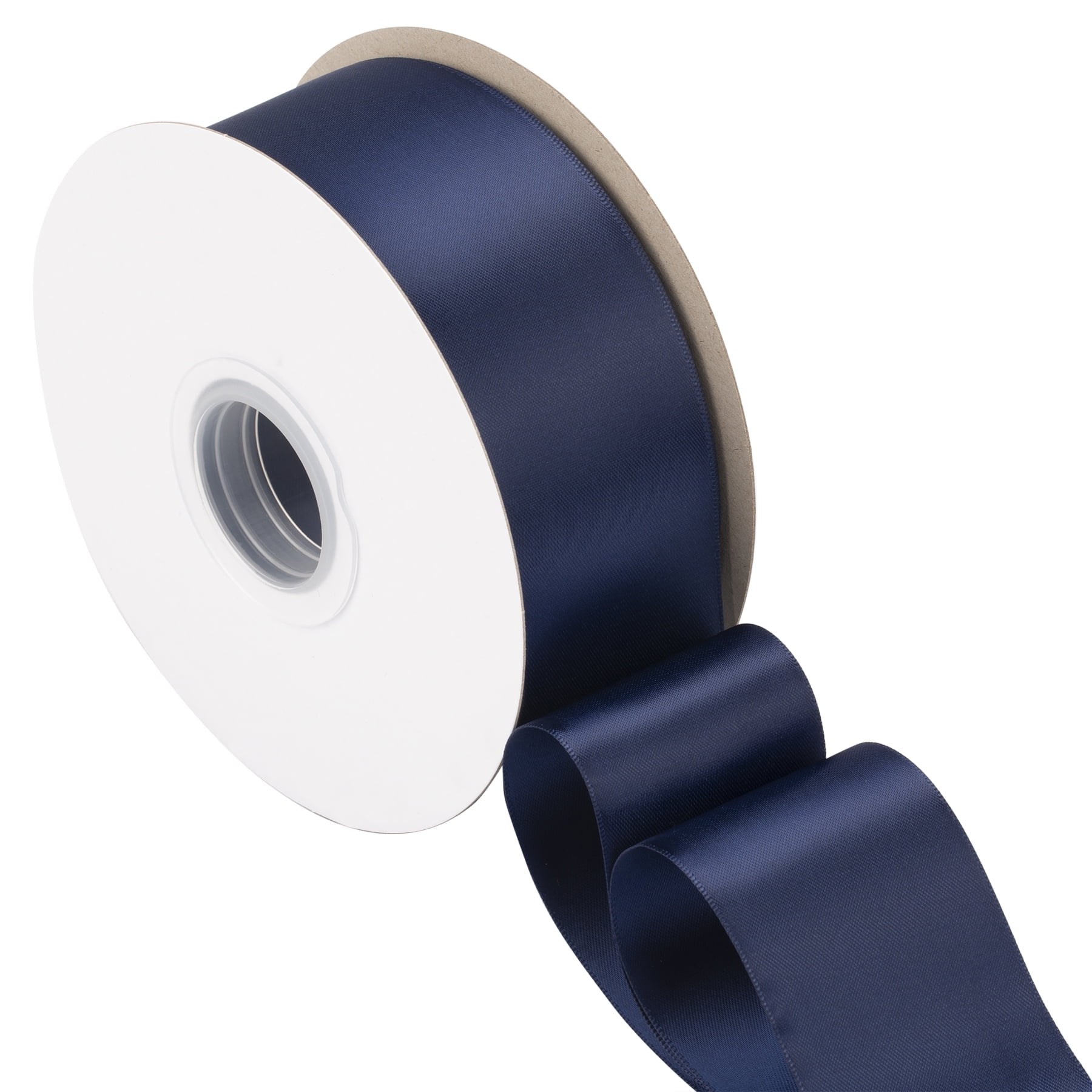 Joycrosso Navy Ribbon 2 Inch Wide Thick Fabric Ribbon, 50 Yards Double ...