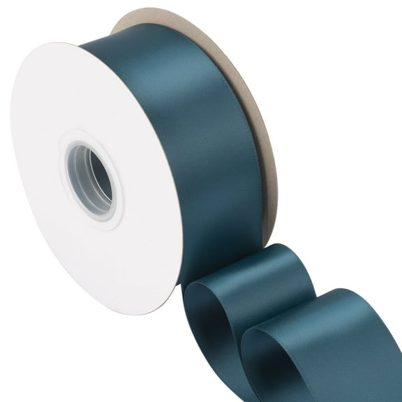 Joycrosso Teal Ribbon 2 Inch Wide Thick Fabric Ribbon, 50 Yards Double Faced Satin for Gift Wrapping Floral Bouquets Wedding Party Decoration
