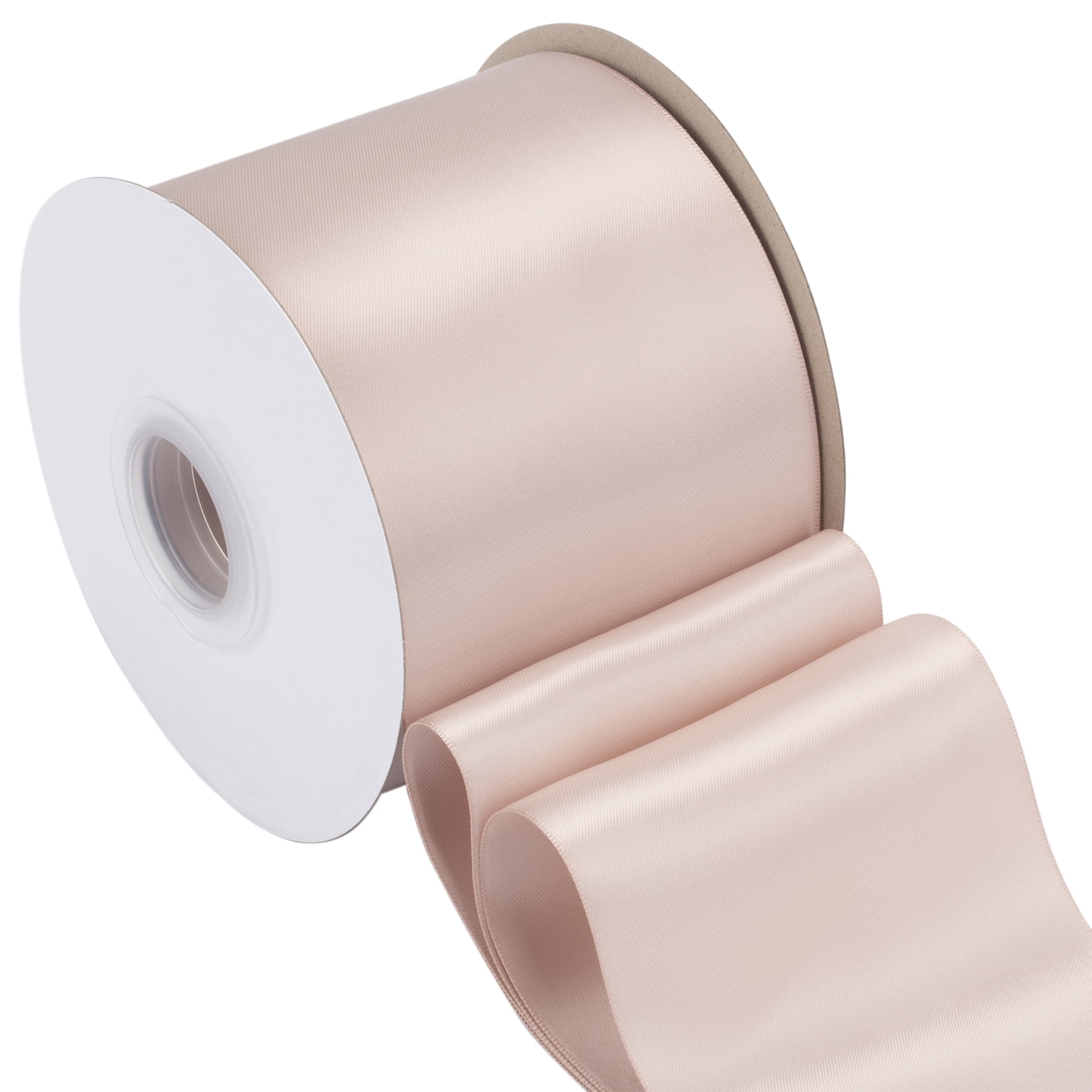 Joycrosso Vanilla Ribbon 4 Inch Wide Thick Fabric Ribbon, 50 Yards ...