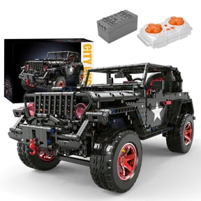 Joycrown 1:8 Scale Remote Control OffRoad Jeep Building Block Set, 2272 PCS Large STEM Toy Car Model with LED Lights, Functional Details, Ideal Gift for Car Lovers, Adults & Teens