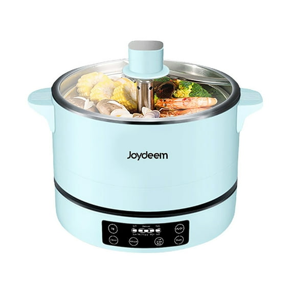 Joydeem JD-DHG4A Electric Smart Lifting Hot Pot,Large Low Carb Rice Cooker,Stainless Steel Food Steamer,4L,1500W,White