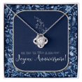 thumbnail image 1 of Joyeux Anniversaire necklace Personalized Birthday gift Birthday Necklace for French - Love Knot Necklace - Message Card & Gift Box, 1 of 5