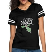 Joyeux Noel ~ Merry Christmas In French Holiday Women's Vintage Sport T-Shirt