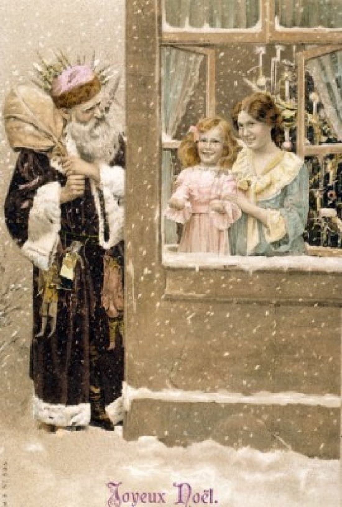 Joyeux Noel Nostalgia Cards Canvas Art - (18 x 24)
