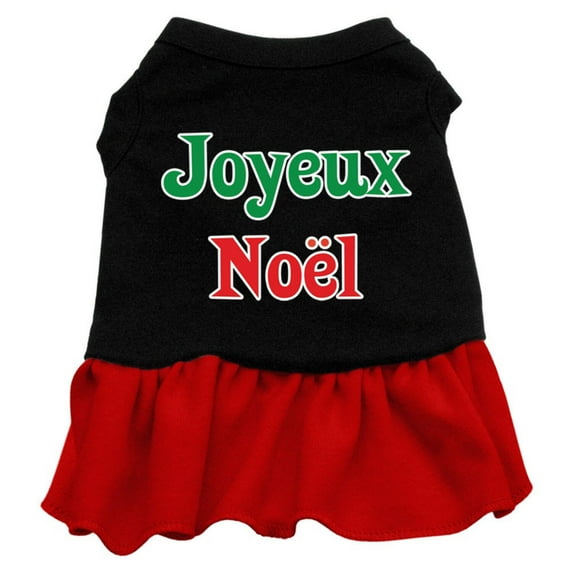 Christmas Pet Dog Cat Dress Screen Printed, "Joyeux Noel"