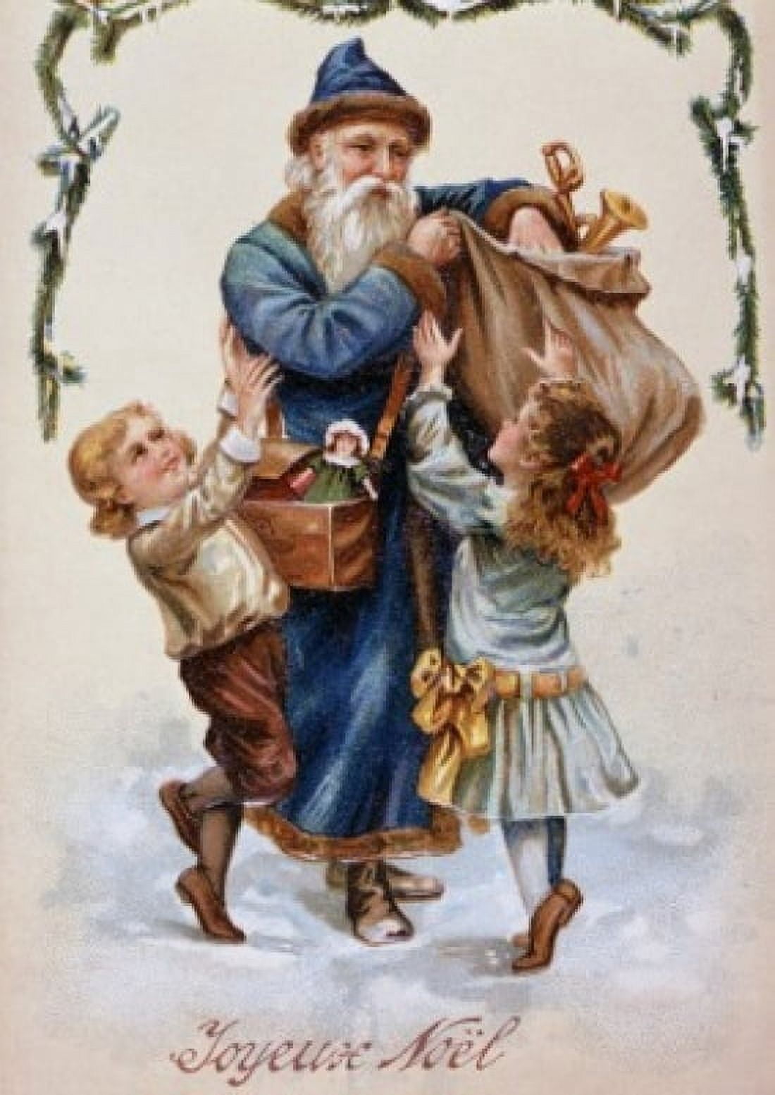 Joyeux Noel c1900 Nostalgia Cards Canvas Art - (24 x 36)