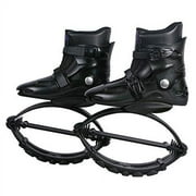 Joyfay Jumping Shoes Unisex Bounce Boots with 3pcs Tension Springs, All Black Color, XL Size
