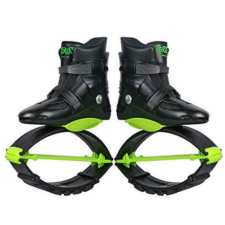 Joyfay Jumping Shoes Unisex Bounce Boots with 3pcs Tension Springs,  Green-Black Color, XL Size
