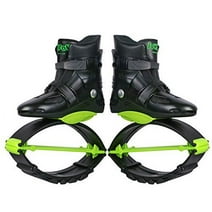 Joyfay Jumping Shoes Unisex Bounce Boots with 3pcs Tension Springs, Green-Black Color, XXL Size