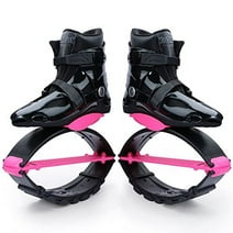 Joyfay Jumping Shoes Unisex Bounce Boots with 3pcs Tension Springs, Pink-Black Color, XXL Size