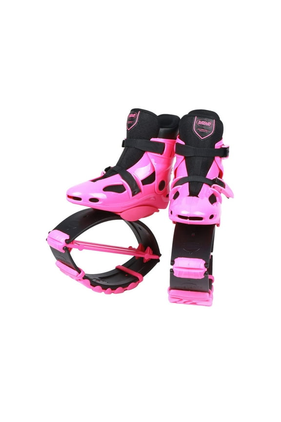 Jumping Shoes Medium Fitness Bounce Boots for Unisex Children Adults Rose Pink Shell 2pcs Buckles 3pcs Rose Pink Springs