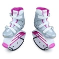 thumbnail image 1 of Joyfay Jumping Shoes X-Large Fitness Bounce Boots for Unisex Children Adults Silver Shell 3pcs Buckles 3pcs Rose Pink Springs, 1 of 9