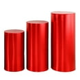 thumbnail image 1 of Joyfeel 3 Pcs Party Cylinder Pedestal Stand Cover Plinth Pillar Decorative Sleeves Birthday Party Wedding Decor Dessert Base Wrap Cloth Party Planner, 1 of 10