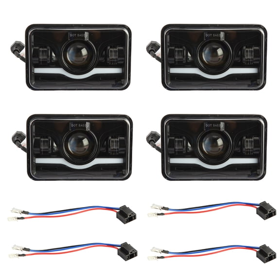 Joyfeel 4Pcs 4x6in Hi/Lo Beam LED Headlights Waterproof IP68 Bright Headlamps for Chevy C10 C20 C30 Camaro EI C5500-Kodiak