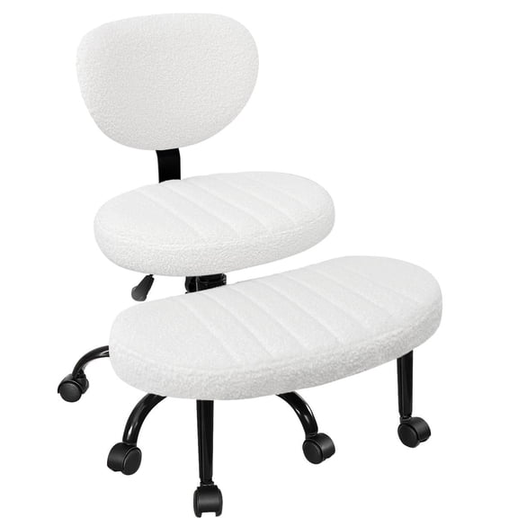 Joyfinity Ergonomic Cross Legged Swivel Chair - Height Adjustable Criss Cross chair , Back Support, Versatile for Home & Office Use