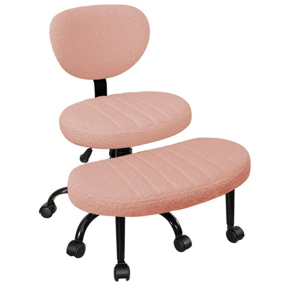 Joyfinity Ergonomic Cross Legged Swivel chair, Pu Leather,Adjustable Height, Back Support with Wheels 360 ° Rotating Versatile for Meditation, Yoga Home & Office Use Christmas gifts