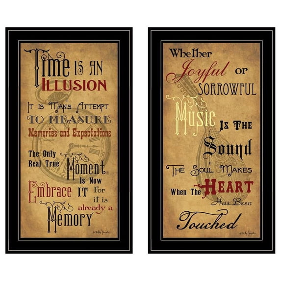 TrendyDecor4U Joyful 2-Piece Vignette By Billy Jacobs Wall Art V621-704G
